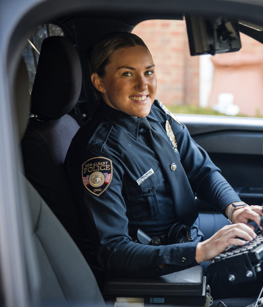 police officer smiling