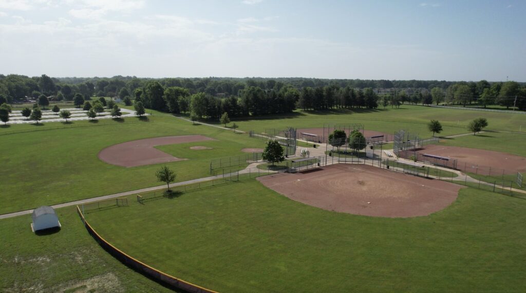 Aerial view of Bevelhymer Park