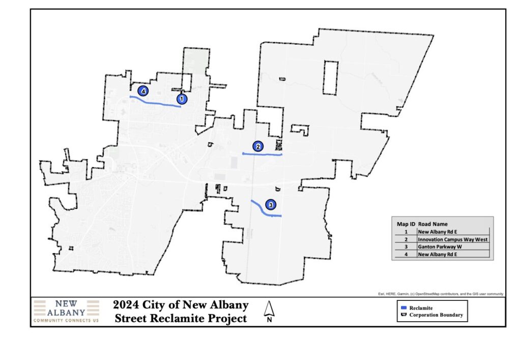 street reclamite map