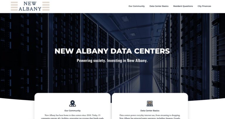 Explore New Albany's Data Center Website - City of New Albany